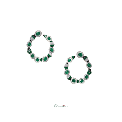 Gatsby Ruby Hoop Earrings