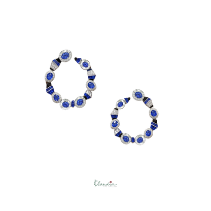 Gatsby Ruby Hoop Earrings