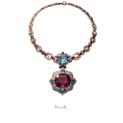 Crown Jewels Inspired Rubellite Necklace