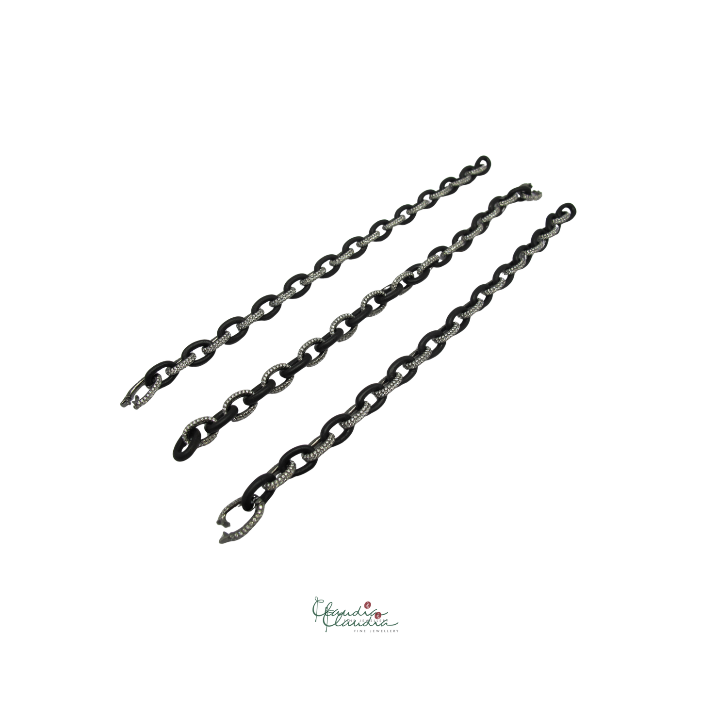 Rosewood and Diamond White Gold Necklace