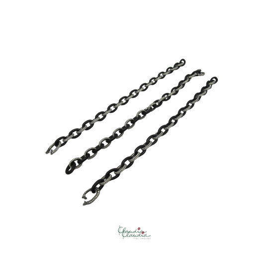 Rosewood and Diamond White Gold Necklace