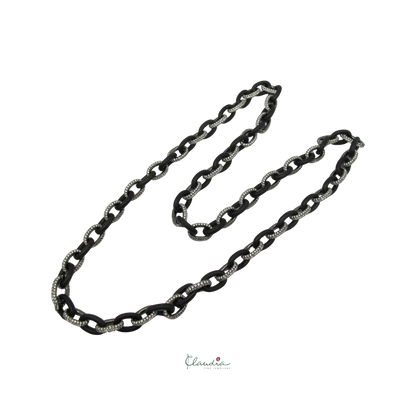 Rosewood and Diamond White Gold Necklace